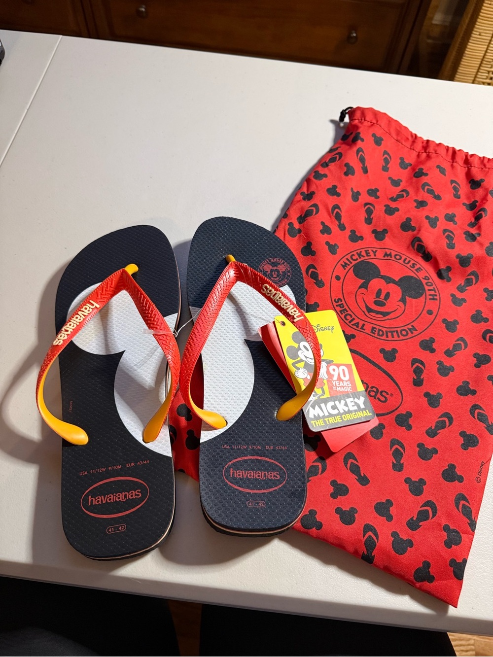NEW - Havaianas/ Disney Mickey’s 90th Special Edition Flip Flops